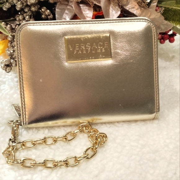 Versace Gold Women's Clutch Bag Wristlet - Picture 1 of 7